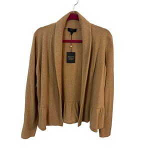 Open-Front Shawl Cardigan - XL, Camel